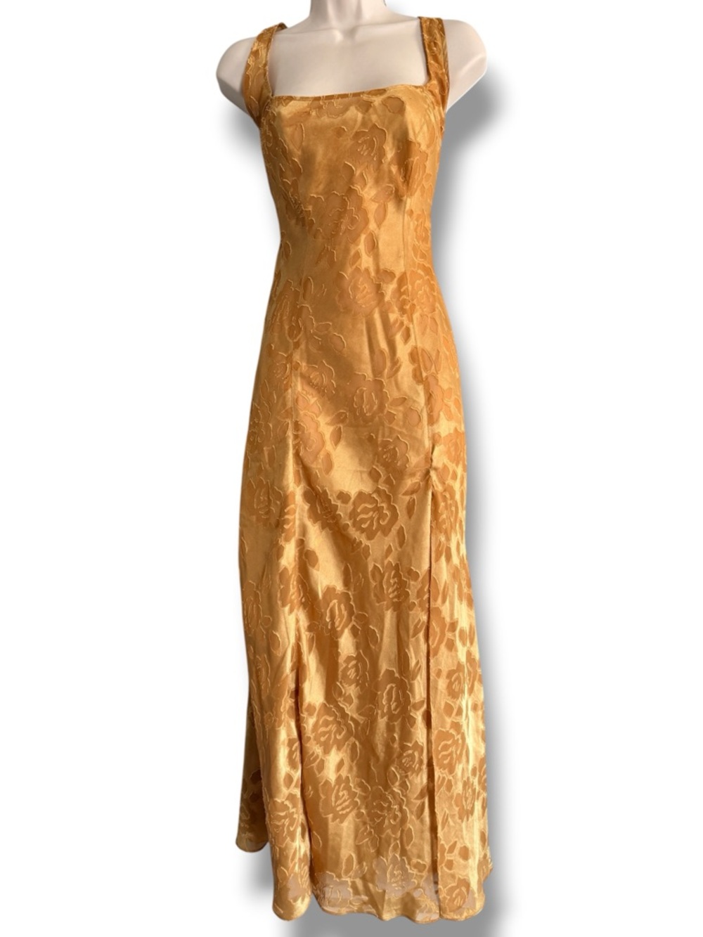 Vintage Victoria’s Secret Gold Label Velvet Burnout Gown Nightgown Dress Medium
